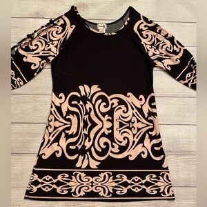 Black and Pink Tunic Top